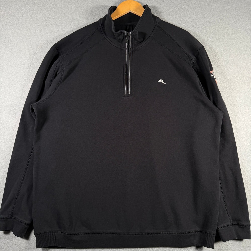 Tommy Bahama Mens XXL/TG Black 2014 World Series SF Giants Pima Cotton Pullover